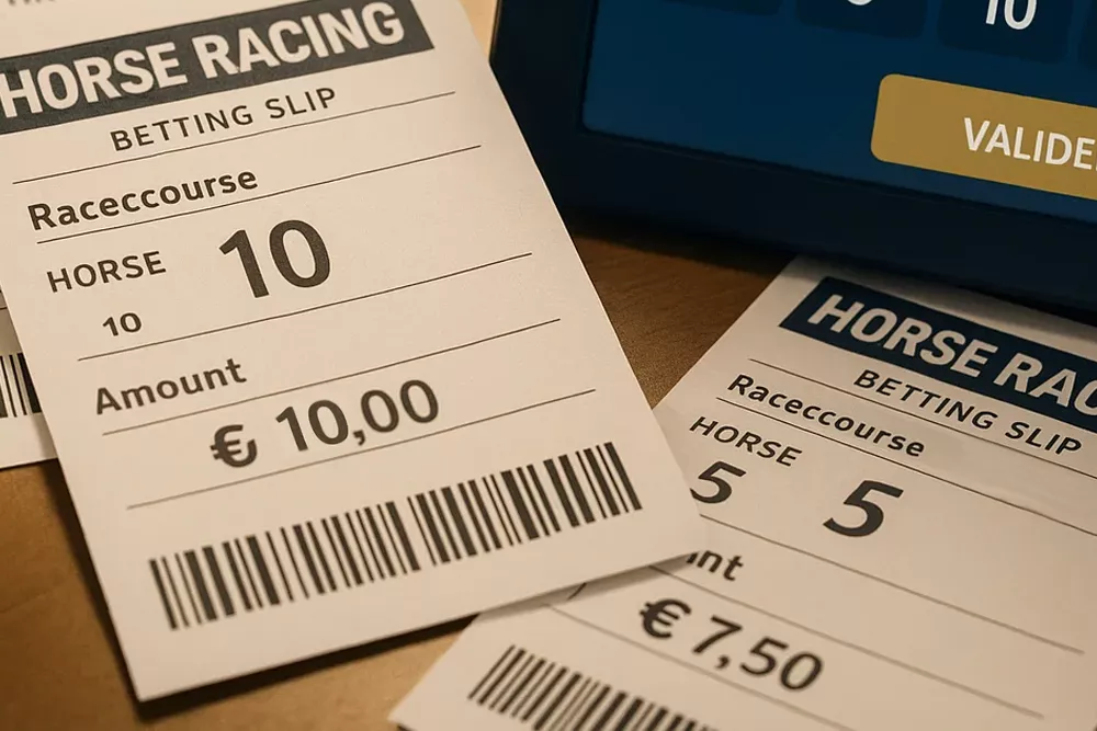 Billets de paris hippiques Simple Gagnant et Simple Placé avec terminal de pari pour débutants