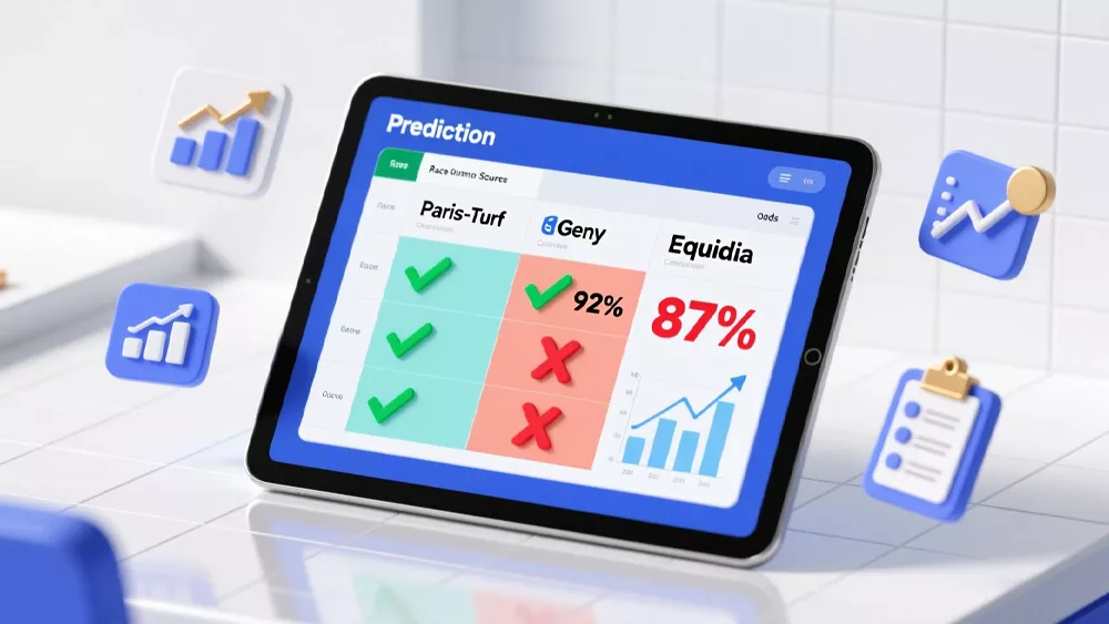 Tableau comparatif de croisement des sources de pronostics hippiques multiples
