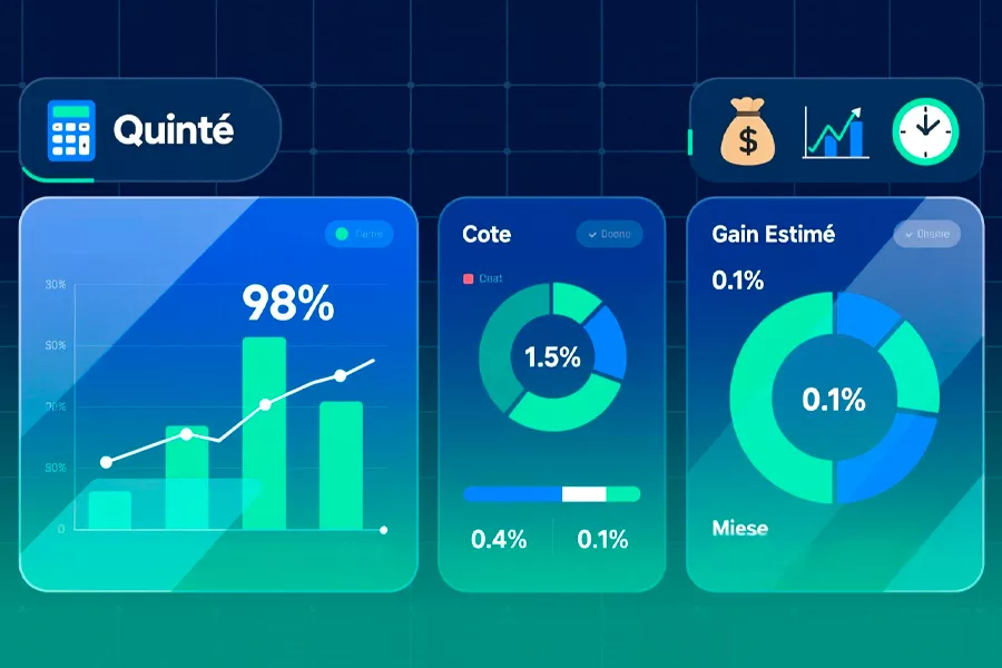 Tableau statistique des probabilités de réussite au Quinté+ - 98% de tickets perdants, distribution des gains